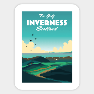 Inverness Scotland Golf Sticker